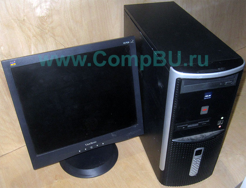 Комплект: одноядерный компьютер Intel Pentium-4 с 1Гб памяти и 17 дюймовый ЖК монитор (Красноярск)